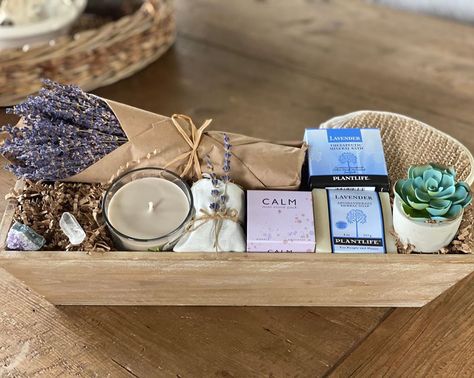 Lavender Gift Basket, Relaxation Gift Basket, Lavender Aromatherapy, Lavender Gifts, Succulents Decor, Lavender Soap, Relaxation Gifts, Mother Birthday, Gift Basket Ideas