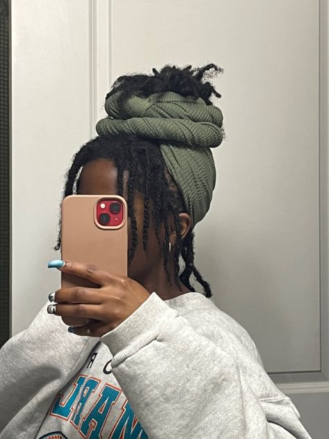 Scarf Loc Styles, Loc Wrap Styles, Head Raps Styles, Head Wrap Locs, Head Wrap Styles For Locs, Loc Head Wrap Styles, Headwrap Styles With Locs, Head Rap, Mini Twists Natural Hair