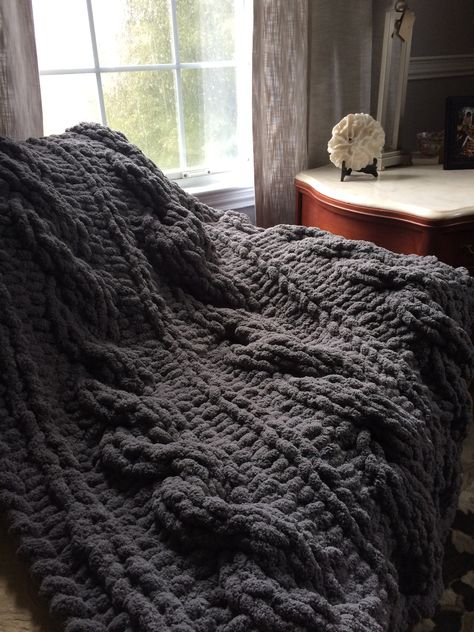 Dark Gray “Cable Knit” Throw Blanket Dark Blanket Aesthetic, Dark Throw Blanket, Grey Blanket Aesthetic, Black Blanket Aesthetic, Dark Academia Throw Blanket, Knit Blanket Aesthetic, Cozy Blanket Aesthetic, December Vibes, Blanket Aesthetic