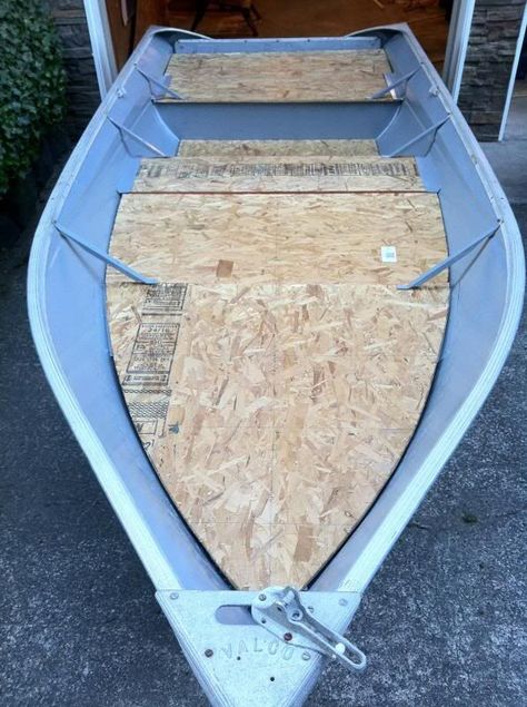 Jon Boat Deck Ideas, 14ft Aluminum Boat Ideas, John Boat Ideas Projects, Boat Conversion, Aluminum Jon Boats, Bow Mount Trolling Motor, Boat Modifications, Jon Boat Modifications, Boat Upgrades