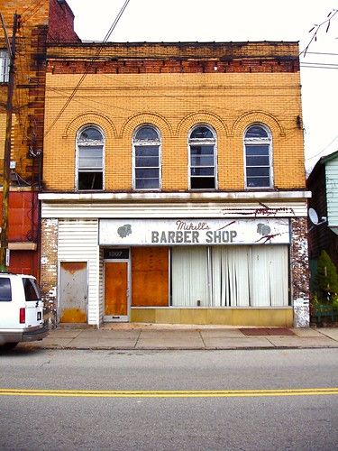 Mikell's Barber Shop | Located at Walnut and 10th St in Mcke… | Flickr Old Abandoned Buildings, Turtle Creek, Old Abandoned Houses, Brick Building, Abandoned Buildings, Old Buildings, Ghost Towns, Abandoned Houses, Abandoned Places