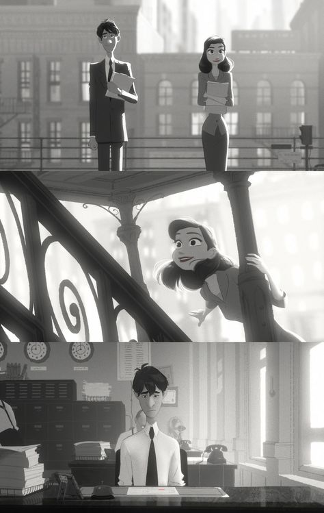 One of my favorite Disney Shorts. I saw it in theaters before Wreck-It Ralph. It makes me believe in love and coincidences. Paperman Disney, Pixar Shorts, Cinema Design, Animation Disney, Disney Shorts, Diesel Punk, Film Disney, Walt Disney Animation Studios, Walt Disney Animation