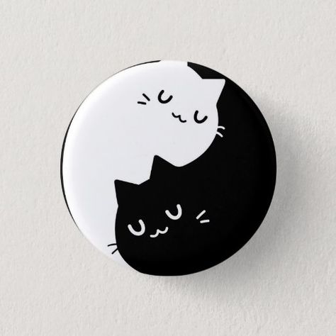 Ying Yang Cats Button Painting Ideas On Canvas Ying Yang, Circle Rock Painting Ideas, Small Circle Canvas Paintings, Easy Coaster Painting, Circle Canvas Painting Ideas Easy, Circle Canvas Painting Easy, Circle Art Drawing Simple, Circle Canvas Ideas, Small Painting Ideas Mini Canvas Easy