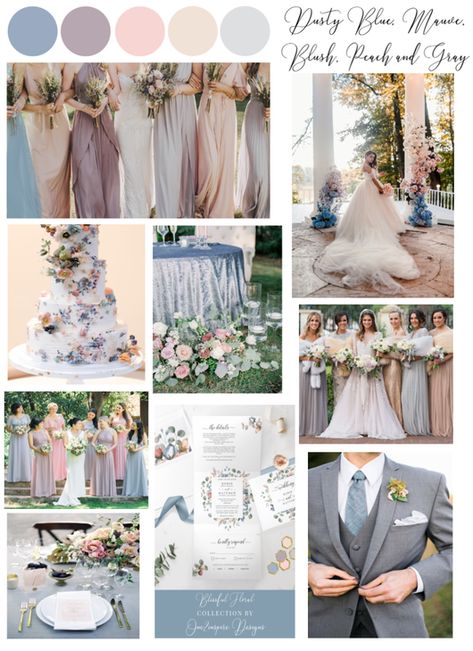 Explore this gorgeous new Wedding color palette with dusty blue, mauve, blush, peach and gray hues. Blog post full of ideas and inspiration for your big day! #dustyblue,mauve,blush,weddingcolorpalette, #dustyblueandmauveweddingcolorpalette, #mauveweddingcolorpalette, #pastelsweddingcolorpalette, #weddingcolorpalettes2021, #dustyblueandmauveweddinginspiration, #dustyblueandmauveweddingdecor Dusty Blue Lavender And Blush Wedding, Lilac Blush And Blue Wedding, Pastel Color Scheme Wedding, Dusk Color Palette Wedding, Wedding Motiff 2023, Mauve Dusty Blue Wedding, Dusty Blue Blush And Gold Wedding, Dusty Blue Mauve And Blush Wedding, Dusty Mauve Wedding Color Palettes