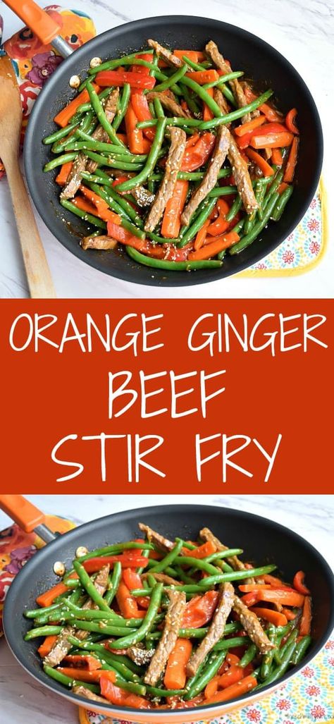 Orange Ginger Steak Stir Fry Pioneer, Pioneer Woman Orange Ginger Stir Fry, Pioneer Woman Orange Ginger Steak Stir Fry, Ginger Beef Stir Fry, Steak Stir Fry, Beef Stir Fry Recipes, Ginger Beef, Healthy Stir Fry, Healthy Beef Recipes