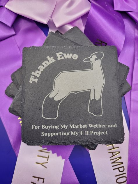 Buyers Gifts 4-h, 4h Buyers Gift Ideas, 4-h Poster Ideas, Show Sheep, Sheep Graphic, Ffa Ideas, Fair Week, Thank You Baskets, Reuse Boxes