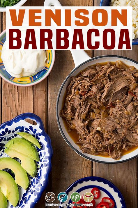 Venison Barbacoa, Venison Roast Crockpot, Mexican Barbacoa, Deer Roast, Deer Steak, Venison Roast, Barbacoa Recipe, Deer Recipes, Deer Meat Recipes