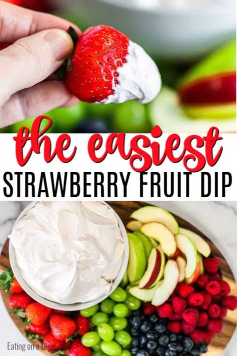 Vanilla Fruit Dip, Whipped Greek Yogurt, Strawberry Fruit Dips, Yogurt Fruit Dip, Pizza Fruit, Easy Fruit Dip, Fruit Dips, Chips Dip, Best Fruit Salad