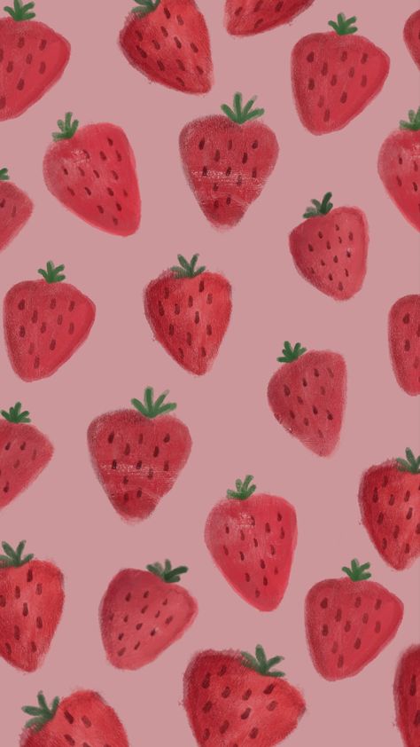 Spiritual Summer, Phone Wallpaper Lockscreen, Wallpaper Procreate, Strawberry Background, Bow Wallpaper, Paper Background Design, Art Spiritual, Procreate Art, Cute Fall Wallpaper