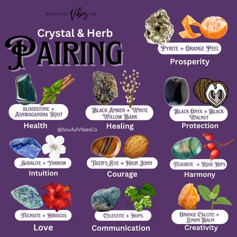 Stones For Health And Healing, Herbs Spiritual Meaning, Herbs For Positive Energy, Crystal And Herb Pairings, Ayurveda Elements, Incense Magic, Herbs For Energy, Energy Stones Crystal Healing, Cleanse Energy