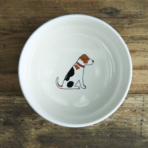 Jack Russell Dog Bowl Awkward Gift Wrapping, Pet Sitter Gifts, Puppy Palace, Slow Days, Golden Tea, Jack Russell Dogs, Sweet William, Ceramic Dog, Jack Russel