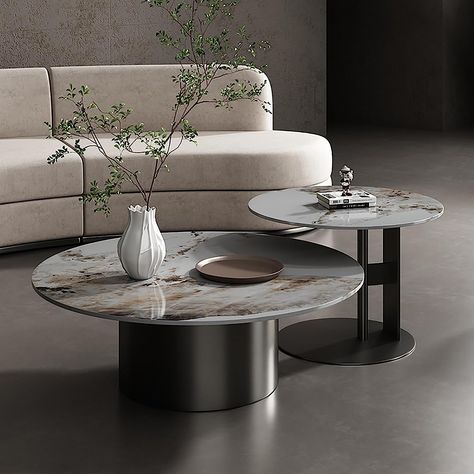 Centre Table Design, Slate Coffee Table, Middle Table, Round Coffee Table Sets, Round Nesting Coffee Tables, Center Table Living Room, Marble Round Coffee Table, Luxury Coffee Table, Stone Coffee Table