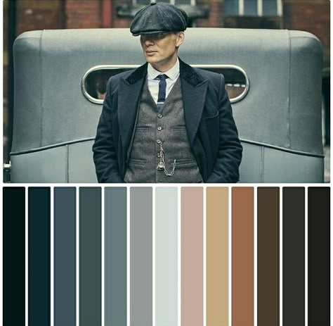 Peaky Blinders Color Palette, Cinematic Colour Palette, Cinema Color Palette, Cinematic Color Palette, Film Color Palette, Color In Film, Doflamingo Wallpaper, Movie Color Palette, Colour Grading