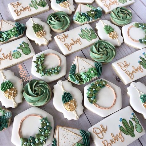 April Baby Shower, Jordan Baby Shower, Sage Green Baby Shower, Garden Baby Shower Theme, House Bunny, Boho Cactus, Baby Shower Sweets, Surprise Baby Shower, Baby Succulents