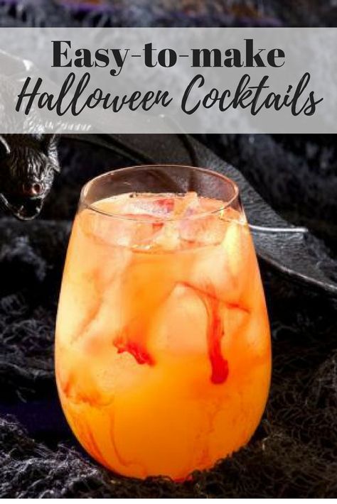 Easy-to-make Halloween Cocktails | Make these alcoholic Halloween drinks for your next Halloween party Vodka And Pineapple Juice, Raspberry Puree, Cocktail Pictures, Halloween Cocktail, Halloween Entertaining, Hallowen Ideas, Alcoholic Cocktails, Alcoholic Drink, Halloween Cocktails