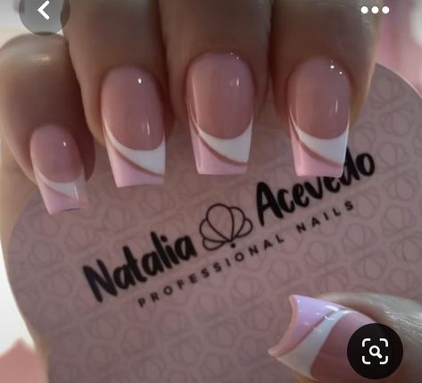 Unique French Tip Nails Coffin, Easy White French Tip Nails, Acrylic Nail Designs Tips Ideas, European French Nails, Gel Nails French Tip Designs, Fancy Nail Designs For Short Nails, Mixed French Nails, Elegant Nail Designs For Work, Trendy French Manicure Square