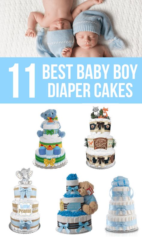 Nappy Cake Ideas Diy Boy, How To Make A Diaper Cake For Baby Boy, Baby Boy Diaper Cake Ideas, Unique Diaper Cakes For Boys, Boy Diaper Cake Ideas, Diaper Cakes For Baby Boy, Kathy Burke, Easy Diaper Cake, Baby Boy Shower Gifts