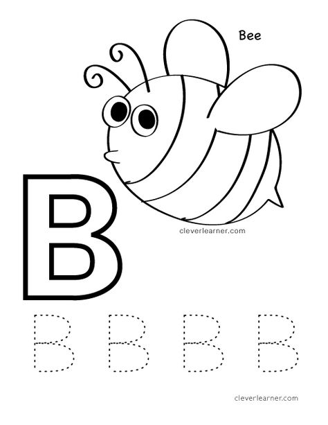 B is for Bee letter practice worksheet for #preschool #children  http://cleverlearner.com/alphabet-themes/b-coloring-and-writing-sheets.html Letter B Practice Preschool, Letter B Homework For Preschool, B Letter Worksheet, Letter B Coloring Sheet, B Is For, Letter B Worksheets For Preschool, Letter B Activities For Preschool, Letter B Activities, Letter B Coloring Pages