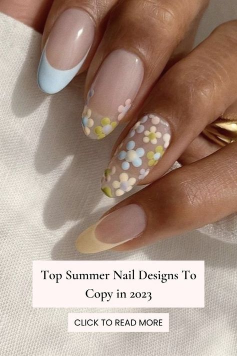 Here is the list of new summer nail trends 2023, trendy summer nails, summer nail designs, summer nail ideas, flower nails, summer nail colors 2023, cute summer nail art, summer acrylic nails, may nails, june nails, july nails, august nails Summer Nail Colors 2023, Nails July, Nails August, Nails June, Nails Inspiration Pink, Spring Nail Polish Colors, June Nails, Spring Nail Polish, August Nails