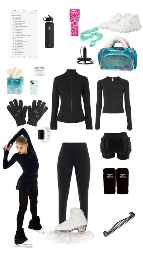 Ice Skating Bag Essentials, Ice Skater Outfits, Ice Skating Outfit Competition, Ice Skating Bag, Skating Fits, Figure Skating Quotes, Figure Skating Bag, Skating Quote, Skater Outfit