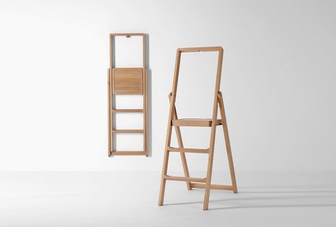 Design House Stockholm Step Step Ladder Apartemen Studio, Design House Stockholm, Folding Ladder, Step Ladders, Step Ladder, Swedish Design, Easy Wall, Elle Decor, Folding Chair