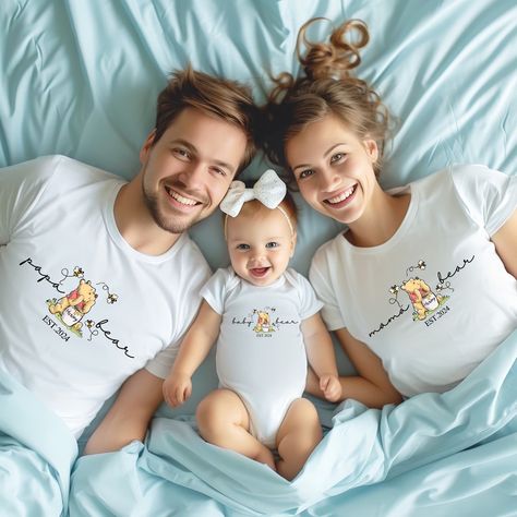 Custom Est Mama Bear Papa Bear and Baby Bear Shirt, Family Bear Matching Shirt, Cute Baby Bear Shirt, Baby Shower Shirts for New Mom and Dad - Etsy Baby Shower Shirts, Papa Baby, Papa Bear, Bear Shirt, Happy Baby, Matching Family Outfits, Mama Bear, Baby Bear, Family Outfits