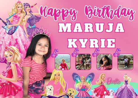 Barbie theme Barbie Tarpaulin Layout, Tarpaulin Layout, Birthday Layout, Birthday Background Design, Barbie Theme, Barbie Birthday, Birthday Background, Layout Ideas, Background Design