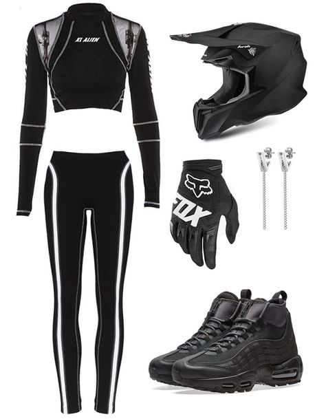 Sport Bike Outfits For Women, Biker Female Outfit, Motorcycle Women Outfits, Biker Girlfriend Aesthetic Outfits, Biker Core Outfit, Biker Girl Outfits Aesthetic, Moto Outfit Women, Motorcycle Girl Outfit, Motorbike Outfit Woman