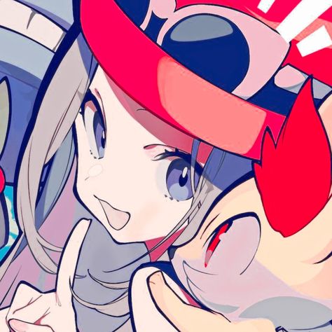 Funny Pokemon Pfp, Serena Pokemon Pfp, Ash X Serena Fan Art, Pokemon Serena Icon, Pokemon Manga Pfp, Serena Pokemon Icons, Pokemon Matching Pfp, Korrina Pokemon, Pokemon Gloria