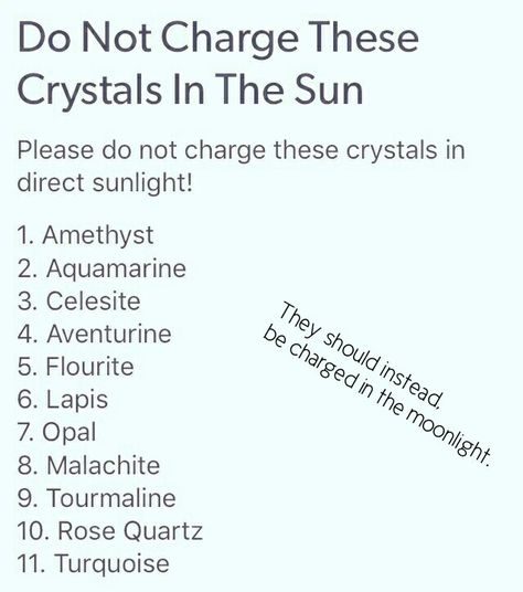 Crystals For Finding Lost Items, Crystals That Charge In The Sun, How To Charge Crystals, Energy Stones Crystal Healing, Charging Crystals, Crystal Care, Gemstones Chart, Crystal Healing Chart, Energy Healing Spirituality