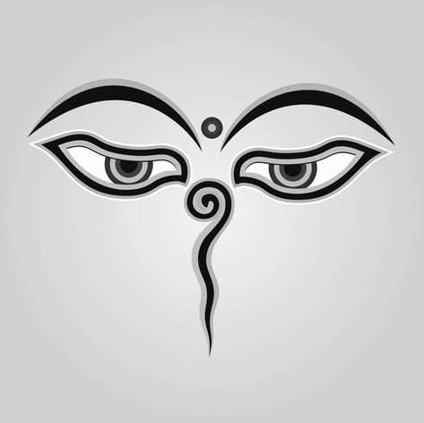 Buddhas Eyes Tattoo, Tibetan Eye Tattoo, Buddha Eye Tattoo, Nepalese Tattoo, Buddha Eyes Tattoo, Buddha Eyes, Nose Tattoo, Eye Stencil, Drum Design