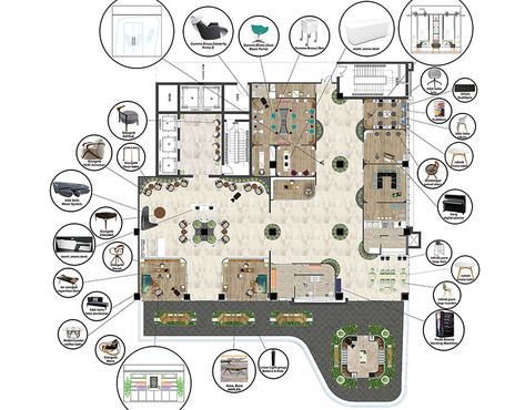 N.C.P Rehab Center :: Behance Rehabilitation Center Architecture, Office Space Planning, Plan 2d, Space Division, Interior Design Plan, Rehab Center, Rehabilitation Center, Architecture Design Sketch, Recreation Centers