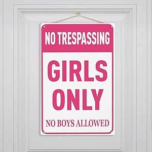 Room Decor for Teen Girls No Boys Allowed Sign for Girls, Preppy Room Decor Pink Bedroom Decor for Teen Girls, 8x12 inches Funny Signs Stuff for Teen Girls No Boys Allowed Sign, Young Woman Bedroom, Unicorn Dream Catcher, Funny Door Signs, Dorm Door, Room Decor Pink, Bedroom Decor For Women, Bedroom Door Signs, No Boys Allowed