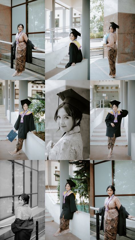 #wisudauns #idefotowisuda #graduation #fotowisudasolo Mood Board Graduation, Graduation Solo Poses, Formal Graduation Pictures, Graduate Picture Ideas, Moodboard Graduation Photo, Ide Foto Wisuda Outdoor, Photoshoot Graduation Ideas, Pose Wisuda Outdoor, Graduation Photo Studio