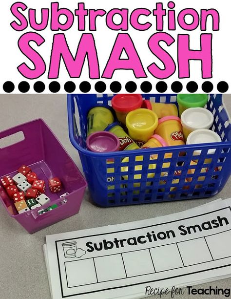 Kindergarten Addition, Subtraction Kindergarten, Subtraction Games, Big Numbers, Math Subtraction, Maths Games, Subtraction Activities, Math Centers Kindergarten, Summer Math