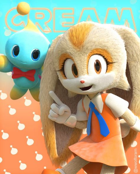 “movie style cream & cheese #sonicmovie3” Sonic 30th Anniversary, Cream Sonic, Big The Cat, Rabbit Icon, Cream The Rabbit, Impostor Syndrome, Pokemon Video Games, Rabbit Gif, Sonic Ocs