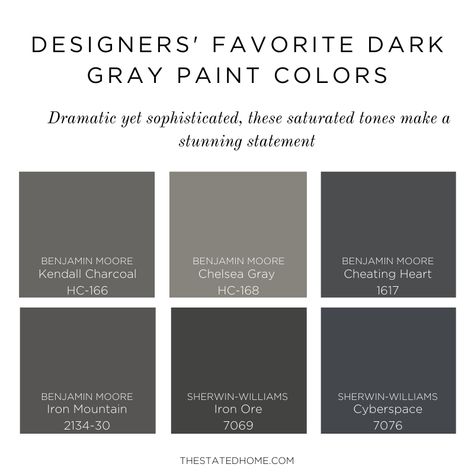 Darkest Gray Paint Color, Muddy Gray Paint Color, Best Medium Grey Paint Colors, Steel Gray Paint Color, Best Dark Gray Exterior Paint Colors, Gauntlet Gray Vs Kendall Charcoal, Rich Gray Paint Color, Asphalt Gray Behr Paint, Best Dark Gray Paint Color Accent Wall