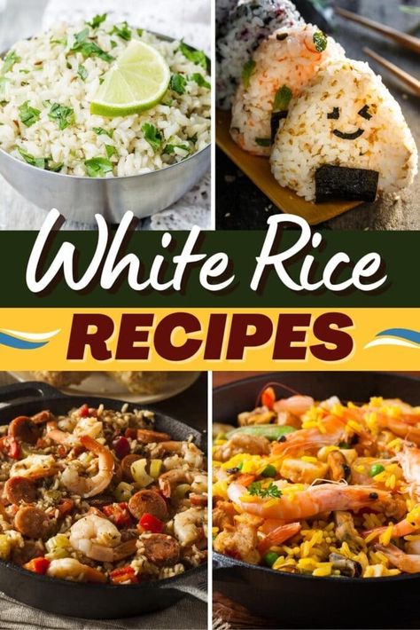 Tasty White Rice Recipe, White Rice Recipes For Dinner, White Rice Dishes, Cheesy Broccoli Rice, White Rice Recipes, Rice Recipes For Dinner, Lemon Rice, Poached Chicken, Recipes For Dinner