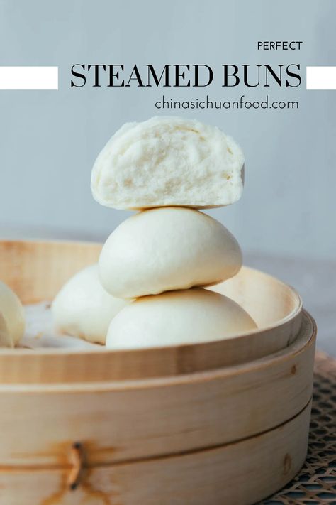 Pork Steam Buns Recipe, Mantou Recipe, Buns Recipe Easy, Chinese Steamed Buns, Fried Rice At Home, Steam Buns Recipe, Steamed Bao Buns, Chinese Bbq Pork, Pork Fried Rice