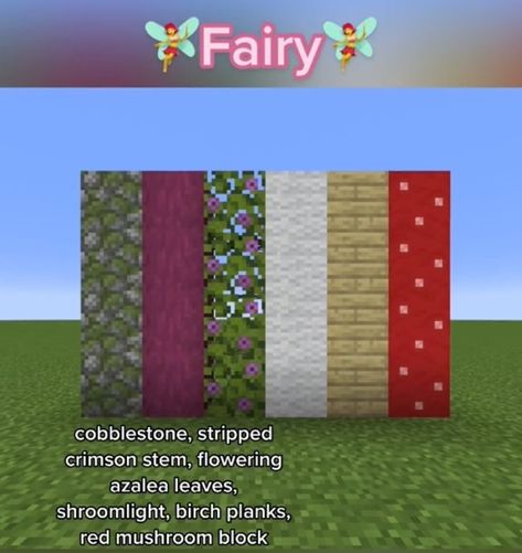 Minecraft Fairy Cottage, Block Pallets, Houses Blueprints, Construction Minecraft, Houses Minecraft, Cottagecore Minecraft, Mc Builds, Fairy Cottage Core, Minecraft Theme