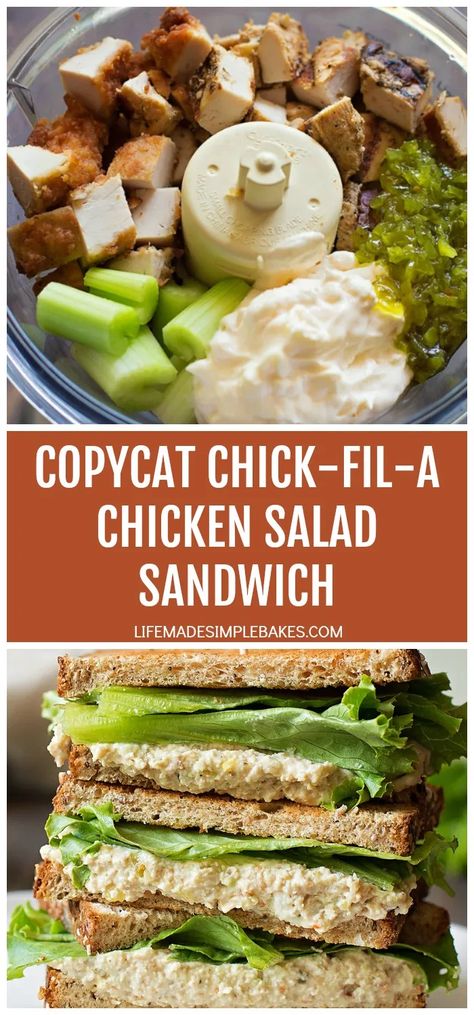 Classic Sandwiches, Life Made Simple, Copycat Chick Fil A, Chicken Salad Sandwich, Chops Recipe, Salad Sandwich, Oven Recipes, Chicken Salad Recipes, Chick Fil A