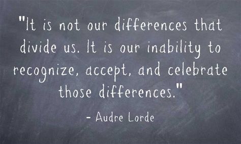 "It is not our differences that divide us..." #audrelorde #diversity Diversity Quotes Inspiration, Equity Quotes, Inclusion Quotes, Diversity Quotes, Exist Quotes, Leo Babauta, Culture Quotes, Audre Lorde, The Midnight