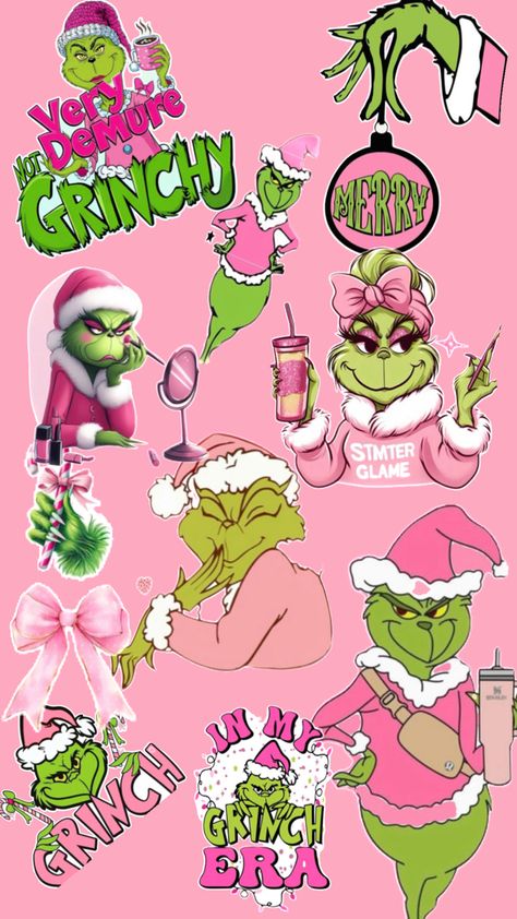 Christmas Grinch Aesthetic, Grinch Wallpaper Iphone Phone Wallpapers, Cute Christmas Wallpaper Grinch, Immagini Grinch, Funny Christmas Wallpaper, Cute Christmas Backgrounds, Christmas Wallpaper Ipad, Disney Characters Christmas, Christmas Lockscreen