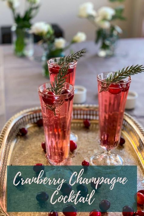 A Cranberry Champagne Cocktail is the perfect holiday cocktail - luxuriously sparkling, just the right amount of sweet and with a nice kick from the gin. #alwaysusebutter #cocktail #holidays #christmas #cranberryspritz via @alwaysusebutter Cranberry Champagne Cocktail, Thanksgiving Cocktail Recipes, Rose Cocktail, Chocolate Covered Fruit, Cranberry Cocktail, Thanksgiving Cocktails, Easy Cocktail, Romantic Dinner For Two, Winter Cocktails