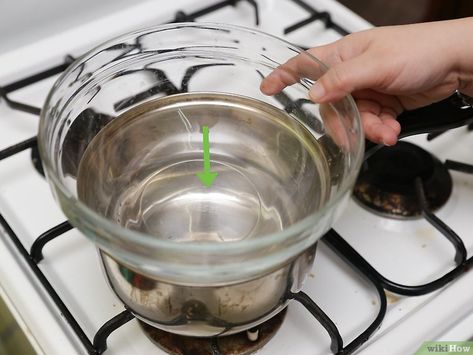 3 Ways to Make a Double Boiler (Bain Marie) - wikiHow Double Boiler Diy, Paraffin Wax Candles, Dish Warmer, Keep Food Warm, Nut Bread, Double Boiler, Silicone Baking Mat, Baking Mat, Household Hacks