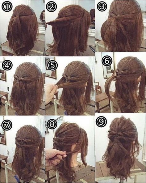 Hair Arrange, Peinados Fáciles Para Cabello Corto, Hair Up Styles, Penteado Cabelo Curto, Hair Dos, Prom Hair, Diy Hairstyles, Up Hairstyles, Hair Hacks