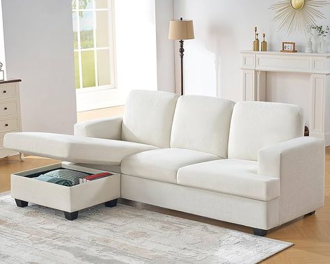 Amazon.com: VanAcc 89 Inch Sofa, Comfy Sofa Couch with Extra Deep Seats, Modern Sofa- 3 Seater Sofa, Couch for Living Room Apartment Lounge, Beige Chenille : Home & Kitchen Durable Couch, Apartment Lounge, Oversized Couch, Oversized Sofa, Living Room Beige, Couches For Living Room, Integrated Storage, Couch For Living Room, Couch With Chaise