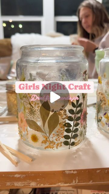 Lizzy Horn Art on Instagram: "All supplies are linked in my Amazon storefront!
.
We had the best night crafting and bonding with a little bit of wine thrown in. This really was such an easy and stress-free craft and all four of our jars turned out so differently! You can really use any type of glass, but I got these cute jars at Hobby Lobby. All of the other supplies are linked on my Amazon storefront. Happy crafting 🌸🌷🌺
.
.
.
.
.
#craft #springcrafts #springcraft #driedflowers #driedflowercraft #modpodge #modpodgecrafts #spring #springflowers #candlejar #candlecraft #denver #colorado #denverartist #coloradoartist #denverart #artist #artteacher #artteachersofinstagram #artprocess #artproject #crafting #girlsnight #girlsnightideas" Group Diy Crafts, Party Craft Ideas For Adults, Wine Night Crafts, Moms Craft Night Ideas, Easy Girls Night Crafts, Girls Night Arts And Crafts, Girl Craft Night, Adult Craft Night Ideas, Girls Night Craft Ideas