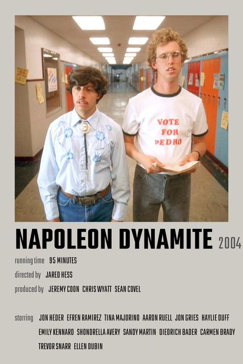 Napoleon Dynamite Movie Poster Napoleon Dynamite Movie Poster, Pedro From Napoleon Dynamite, Napoleon Dynamite Poster, Movie Night Poster Ideas, Napoleon Dynamite Aesthetic, Pedro Costume, Nepolian Dynamite, Pedro Napoleon Dynamite, Movie Night Poster