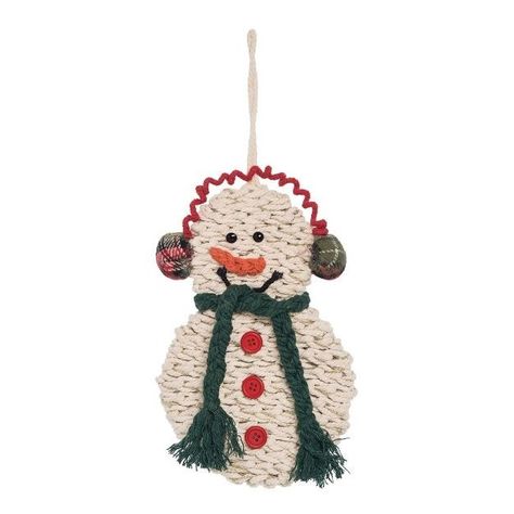 Snowman Macrame, Macrame Snowman, Target Holiday, Christmas Craft Fair, Icicle Ornaments, Food Ornaments, Snowman Ornament, Fabric Christmas Ornaments, Snowman Ornaments